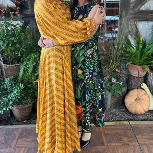 Oscar de la Renta Multicolor Floral Maxi Dress